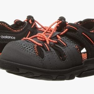 New Balance Adirondack Boys Toddler Bungee Sandals Black Orange Kids Sz 17 W